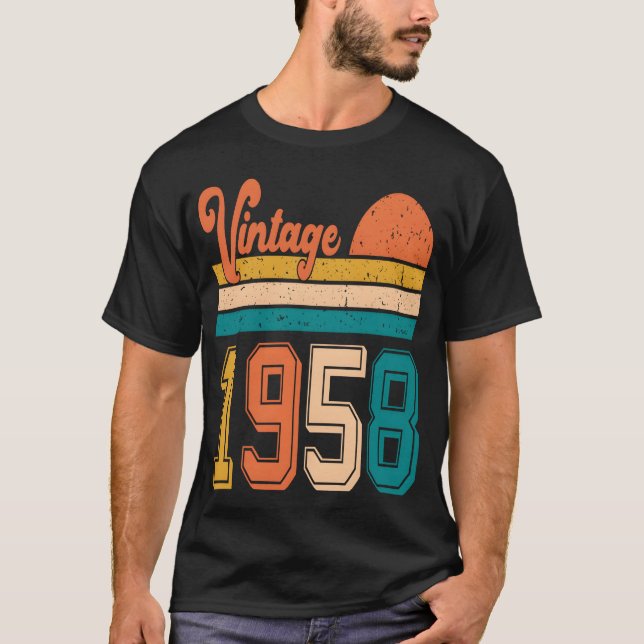 Camiseta Vintage 1958 birthday gift boy (Anverso)