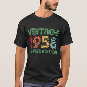 Camiseta Vintage 1958 Limited Edition 66th Birthday