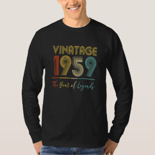 Camiseta Vintage 1959 63ª Ideas De Cumpleaños Hombres Mujer