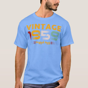 Camiseta Vintage 1959 Original Parts Family Birthday Gift