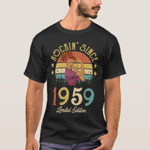 Camiseta Vintage 1959 Rockin Sine 63 Años Mujeres 63 Años