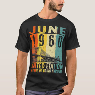 Camiseta Vintage 1960 62 Años Hecho En Junio De 1960 62ª B
