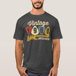 Camiseta Vintage 1960 Birthday Retro Guitar 62nd Birthday P
