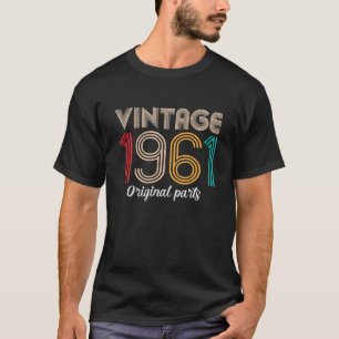 Camiseta Vintage 1961 61ª Regalos de cumpleaños Retro 61 añ