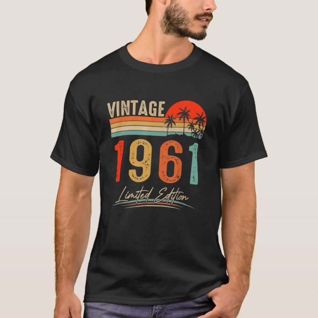 Camiseta Vintage 1961 61º cumpleaños 61 años (Anverso)