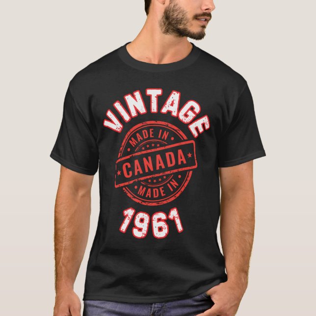 Camiseta Vintage 1961 Canadá (Anverso)