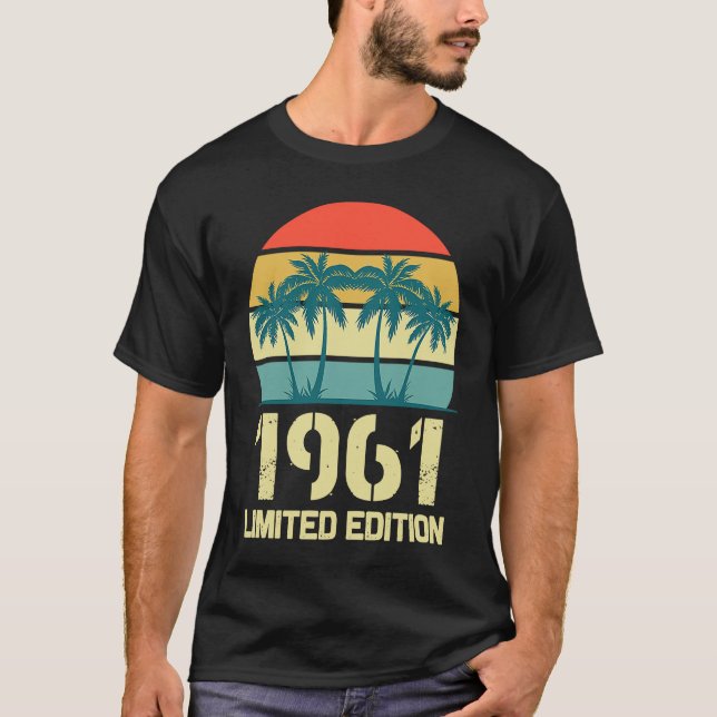 Camiseta Vintage 1961 Cumpleaños de los hombres 1961 (Anverso)