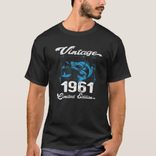 Camiseta Vintage 1961 - Los amantes de la pesca de 61 años 