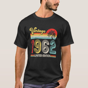 Camiseta Vintage 1962 60ª Decoraciones De Cumpleaños Hombre