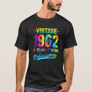 Camiseta Vintage 1962 60Th Birthday Tie Dye 60 Years Of Bei
