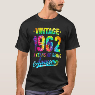Camiseta Vintage 1962 60th Birthday Tie Dye 60 Years Of Bei