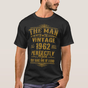 Camiseta Vintage 1962 El hombre las leyendas regalo de cump