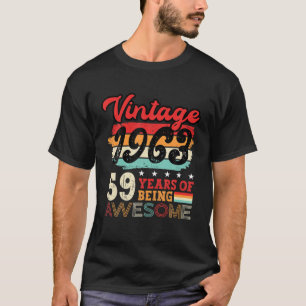 Camiseta Vintage 1963 59Th Birthday Legend Bday De 59 Años