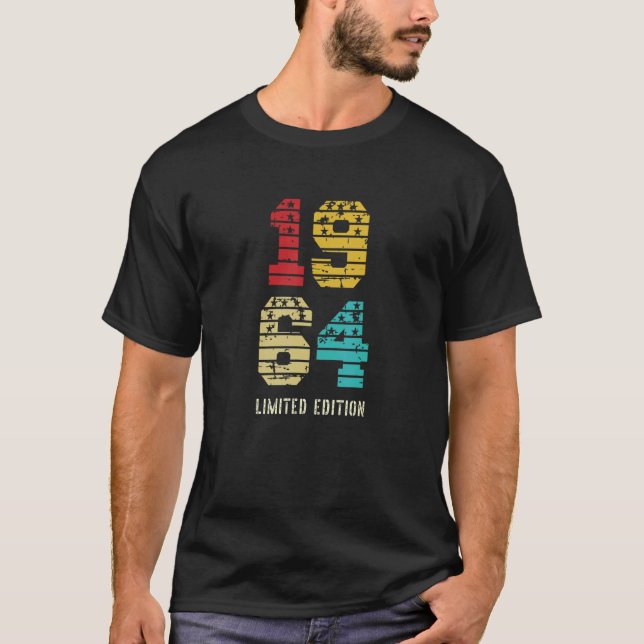 Camiseta Vintage 1964 Cumpleaños Para Hombres Y Mujeres (Anverso)