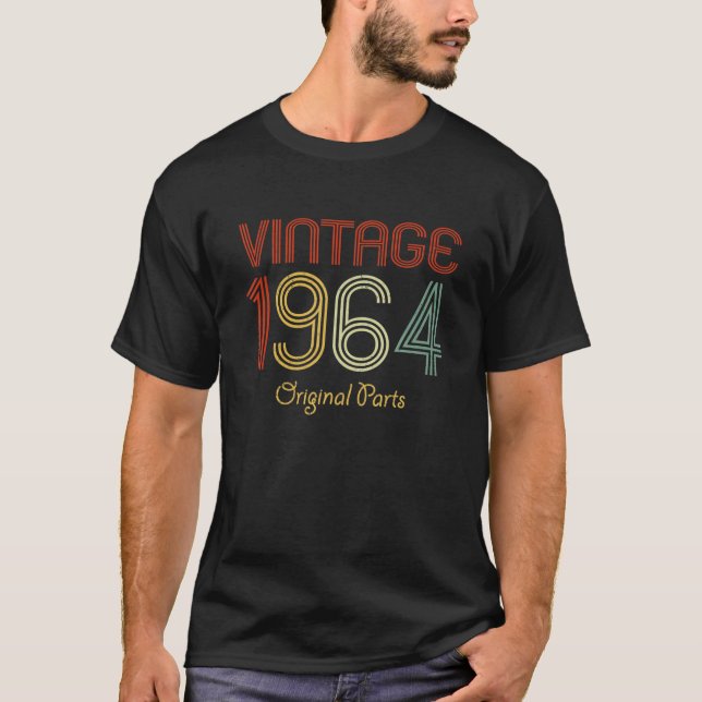 Camiseta Vintage 1964 Hecho En 1964 Regalos De 58 Años 58º (Anverso)