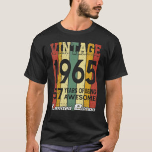 Camiseta Vintage 1965 57 Años De Ser Asombroso 57º Nacimien