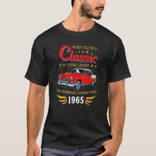 Camiseta Vintage 1965 Birthday Classic Car Para Leyendas Na