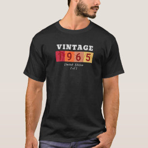 Camiseta Vintage 1965 Cumpleaños Año 1 de 1