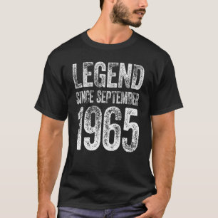 Camiseta Vintage 1965 Cumpleaños Leyenda Nacida Desde