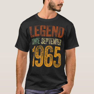 Camiseta Vintage 1965 Cumpleaños Leyenda Nacida Desde