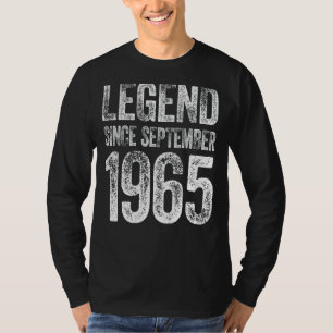 Camiseta Vintage 1965 Cumpleaños Leyenda Nacida Desde