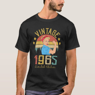 Camiseta Vintage 1965 Hecho En 1965 56ª Nacimiento Mujeres 
