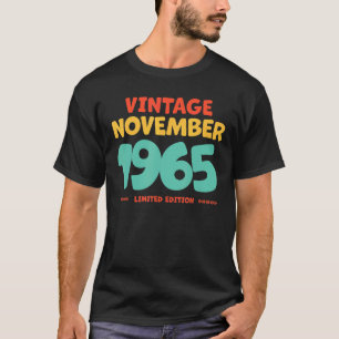 Camiseta Vintage 1965 Noviembre Leyenda Nacida En Noviembre