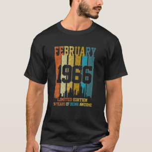 Camiseta Vintage 1966 56 Años Hecho En Febrero De 1966 56ª