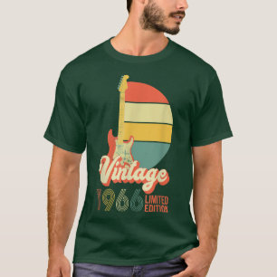 Camiseta Vintage 1966 Birthday Guitar Lovers 56th Birthday