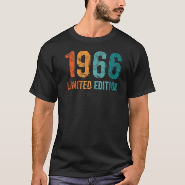 Camiseta Vintage 1966 Cumpleaños De Hombre O Mujer (Anverso)