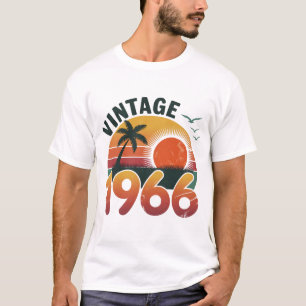 Camiseta Vintage 1966 Edición Limitada Hombres Mujeres Cump