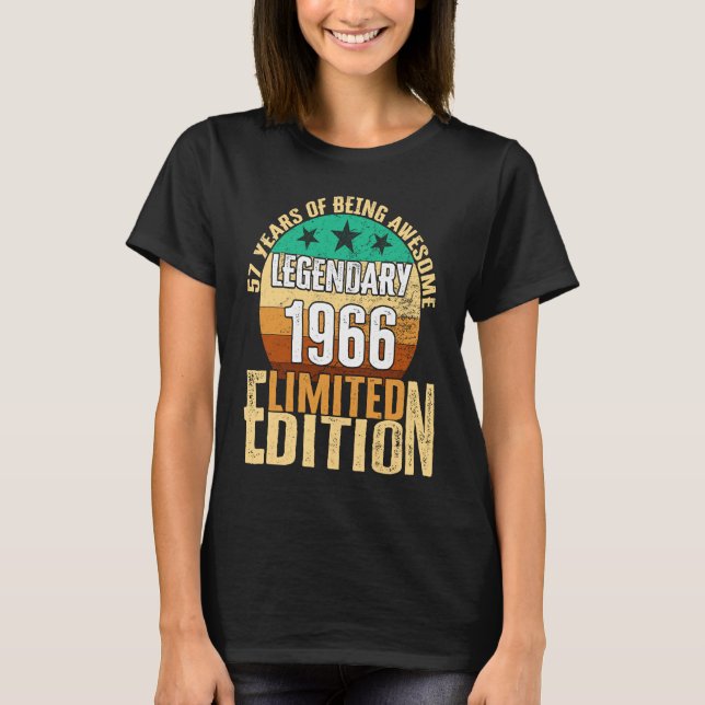 Camiseta Vintage 1966 Legendary Limited Edition 57 años (Anverso)