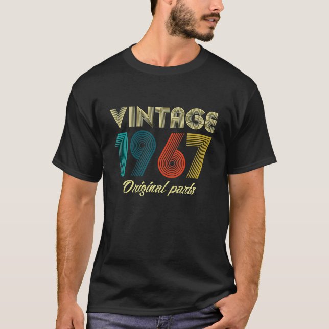 Camiseta Vintage 1967 54th Birthday Gift le Ideas (Anverso)