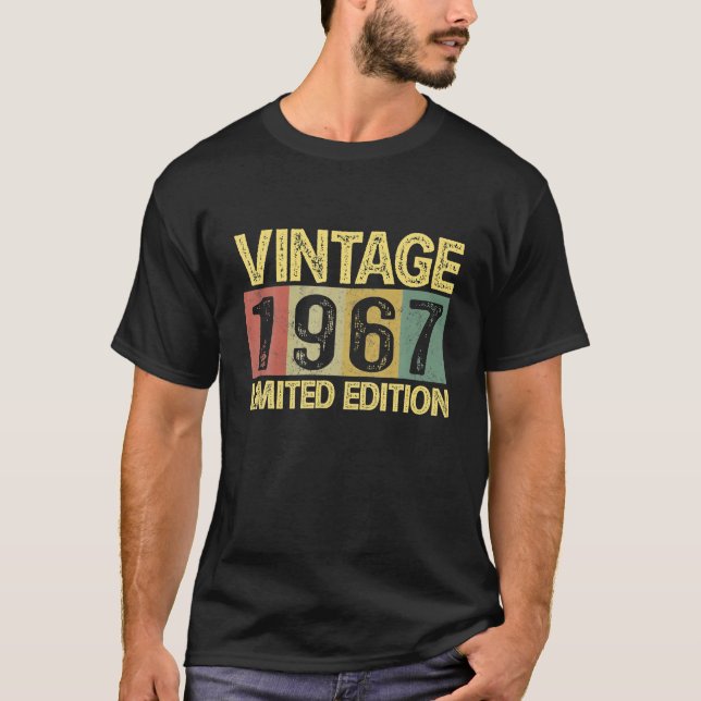 Camiseta Vintage 1967 Bday 55 años Funny cumpleaños 55 (Anverso)