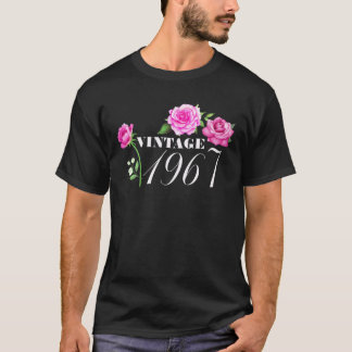 Camiseta Vintage 1967 Flores de 55 años Regalos de cumpleañ