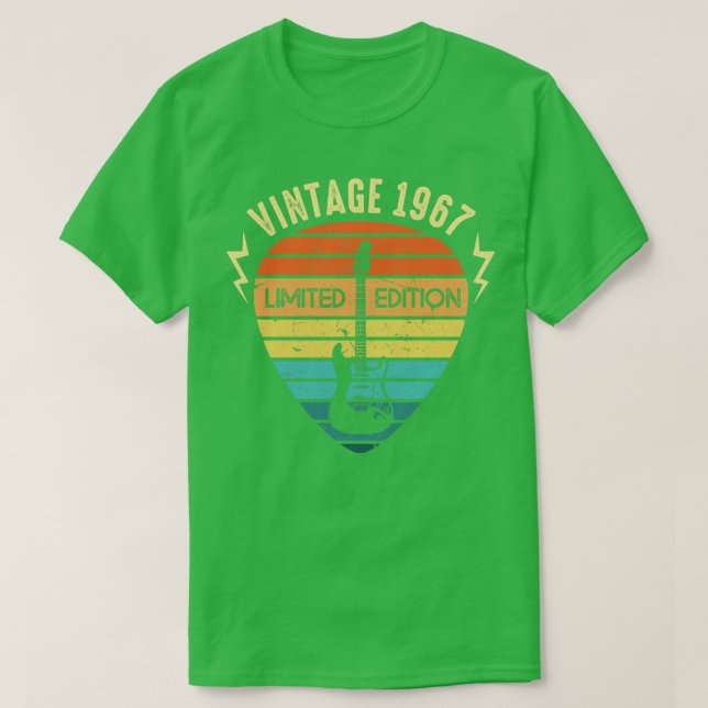 Camiseta Vintage 1967 Guitar Limited Edition 56th Birthday (Diseño del anverso)