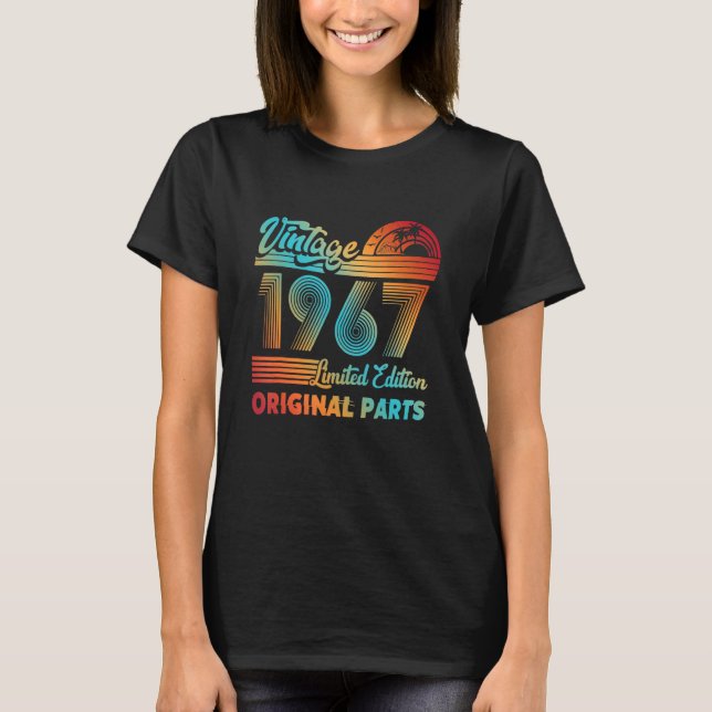 Camiseta Vintage 1967 Partes originales 55º cumpleaños (Anverso)