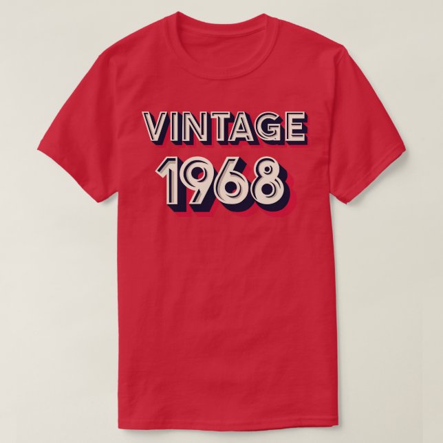 Camiseta Vintage 1968 (Diseño del anverso)