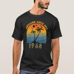 Camiseta Vintage 1968 54th Birthday Awesome Since July Summ