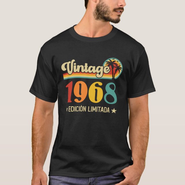 Camiseta Vintage 1968 Edición Limitada 1968 Cumpleaños (Anverso)