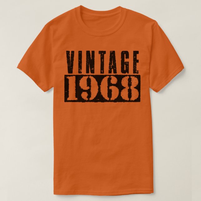 Camiseta Vintage 1968 Vintage Black Text (Diseño del anverso)