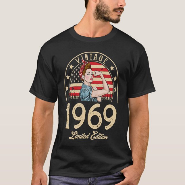Camiseta Vintage 1969 1969 53ª cumpleaños 53 años (Anverso)