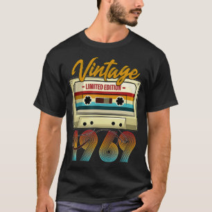 Camiseta Vintage 1969 53ª cinta de cassette de cumpleaños p