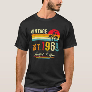 Camiseta Vintage 1969 53ª decoración de cumpleaños 53 cu