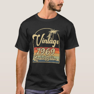 Camiseta Vintage 1969 53A Birthday Limited Edition 53 Años