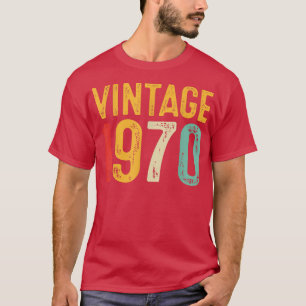 Camiseta Vintage 1970 52ª Decoración de cumpleaños Hombres 