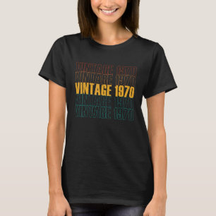 Camiseta Vintage 1970 Cumpleaños De 52 Años