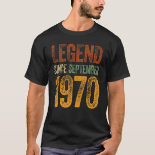Camiseta Vintage 1970 Cumpleaños Leyenda Nacida Desde