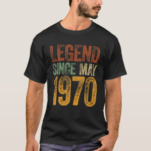 Camiseta Vintage 1970 Cumpleaños Puede Nacer Leyenda Desde 
