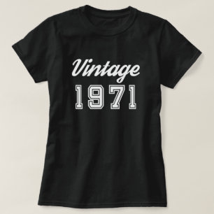 Camiseta Vintage 1971 50º aniversario de cumpleaños negro